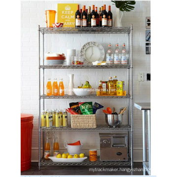 Multifunction Chrome Metal Storage Rack for Restaurant